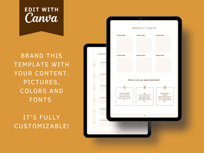 Digital product planner template for iPad