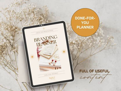 Branding planner template editable in Canva