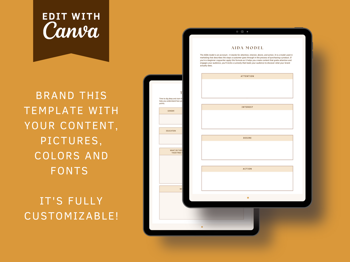 Branding planner template editable in Canva