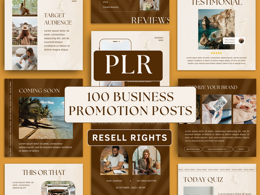 Business Promotion Instagram Post Templates PLR