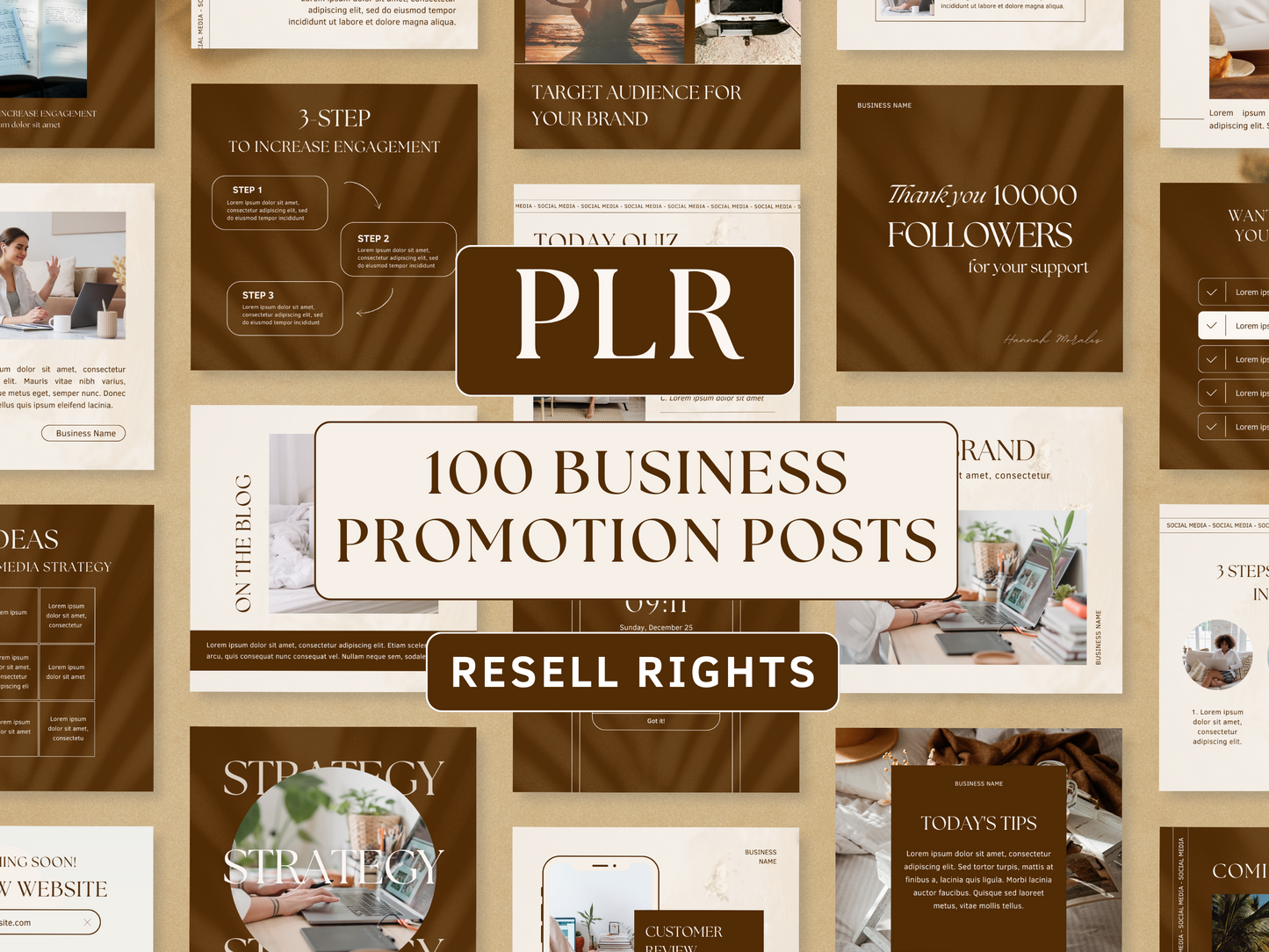 Business Promotion Instagram Post Templates PLR