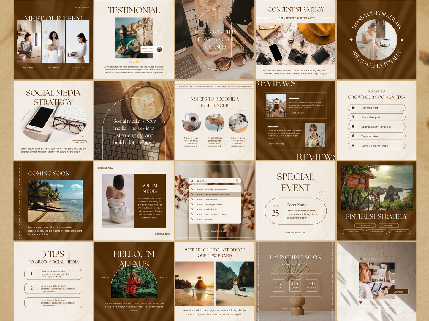 Business Promotion Instagram Post Templates PLR