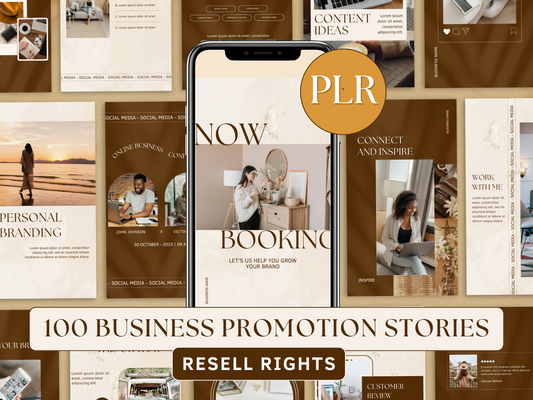 Business Promotion Instagram Stories, PLR Template, Edit in Canva