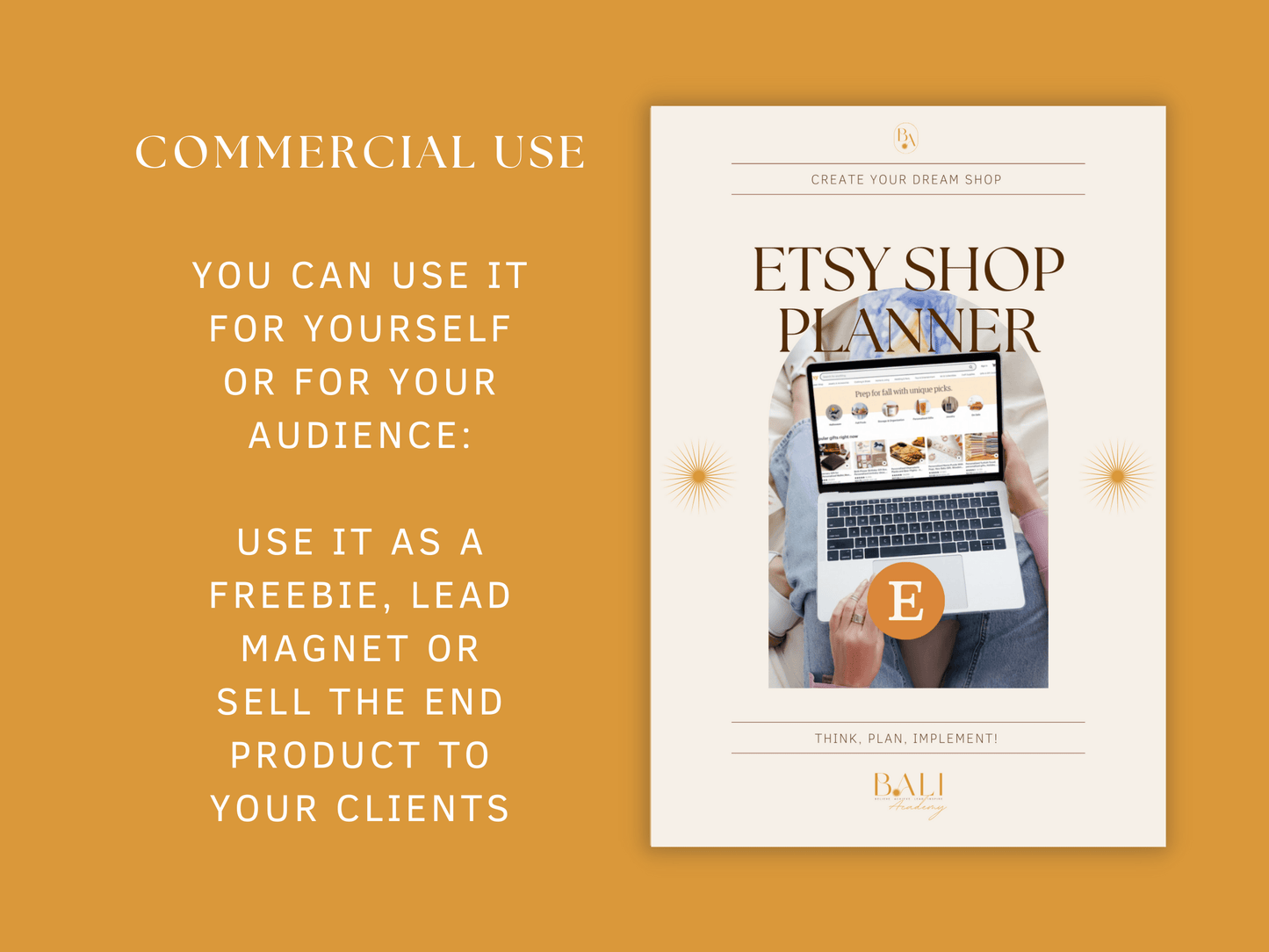 Etsy Seller Shop Planner with Resell Rights