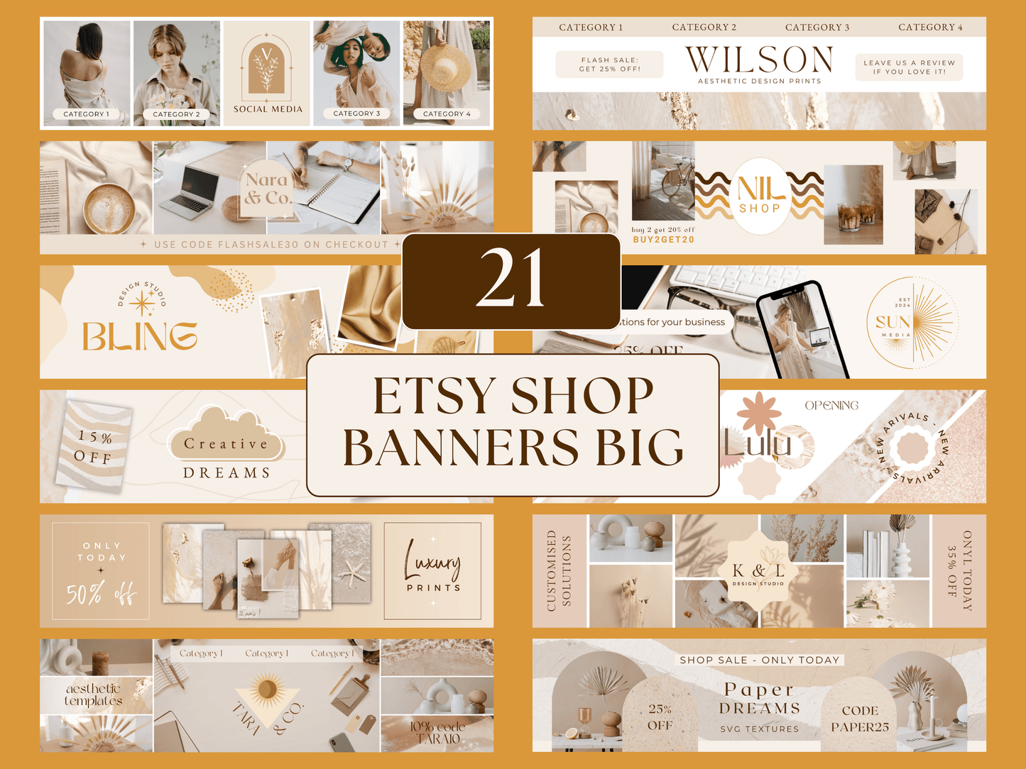 Etsy shop banners big