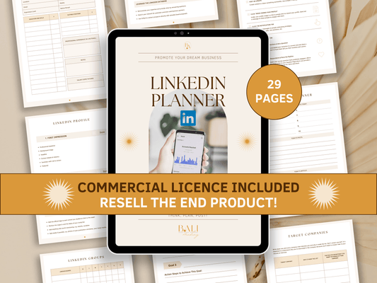 LinkedIn Planner Template Commercial Use