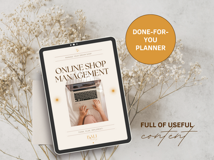 Online Shop Management Planner