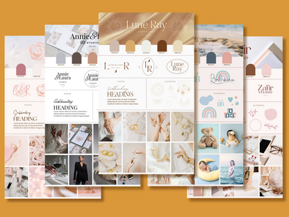 PLR Brand Board Templates Kit with Logos