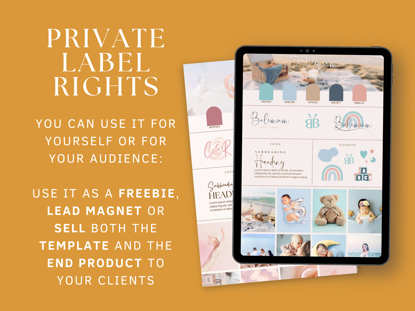 PLR Brand Board Templates Kit with Logos