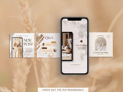 PLR Instagram business engagement post templates