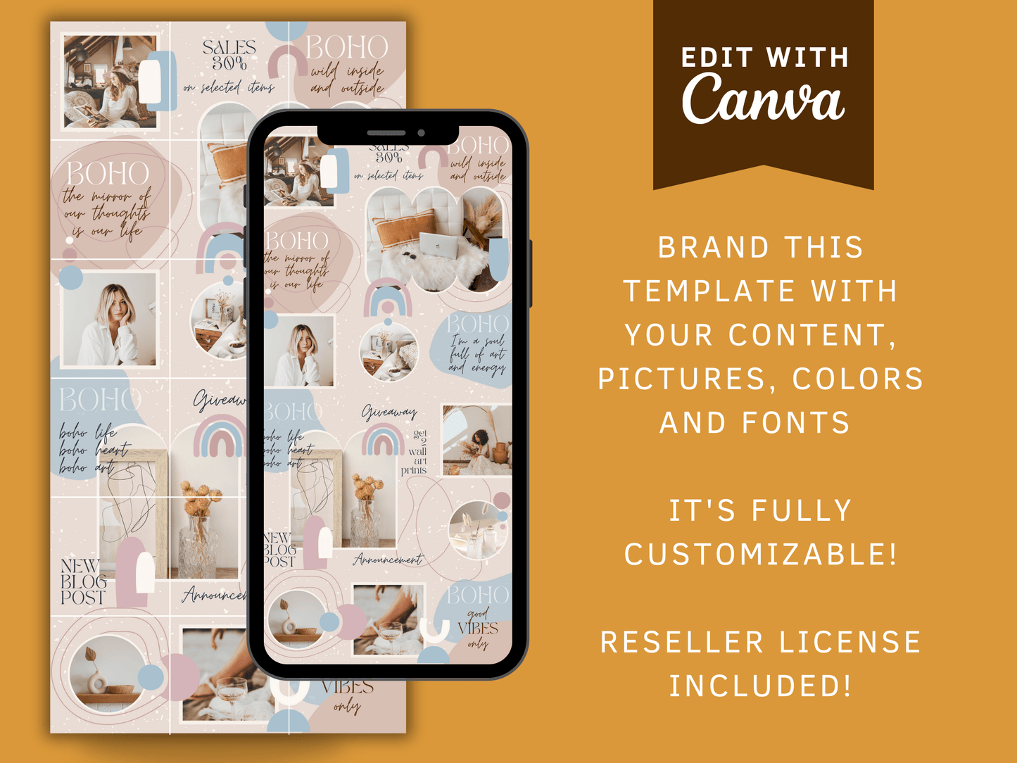 PLR Instagram Puzzle Templates for Canva