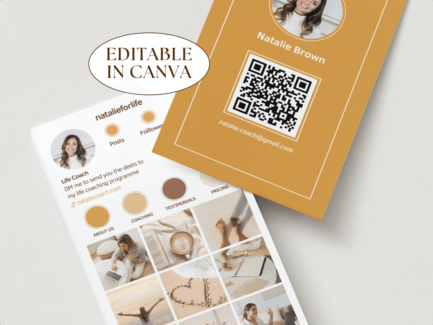 PLR Instagram Business Card with QR Code