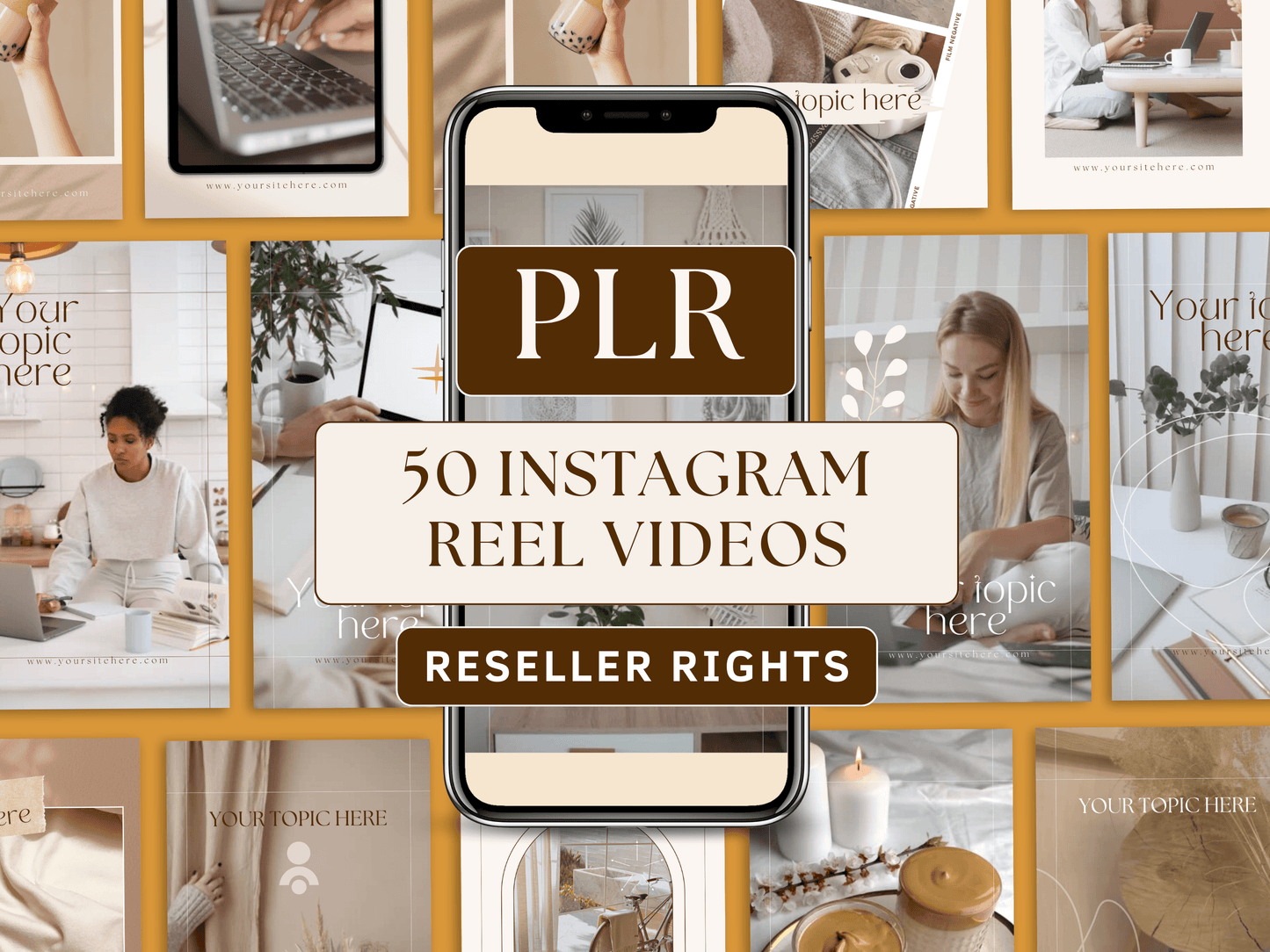 PLR Social Media Templates Aesthetic Bundle