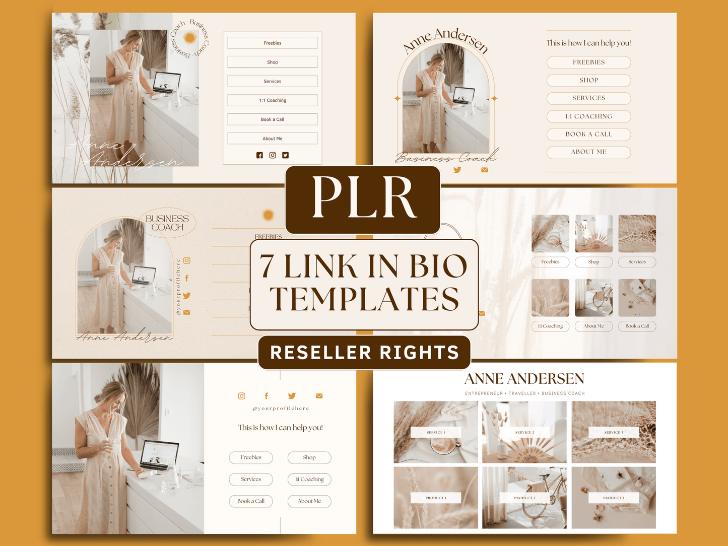 PLR Social Media Templates Aesthetic Bundle