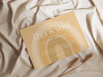 PLR Boho thank you card templates for Canva