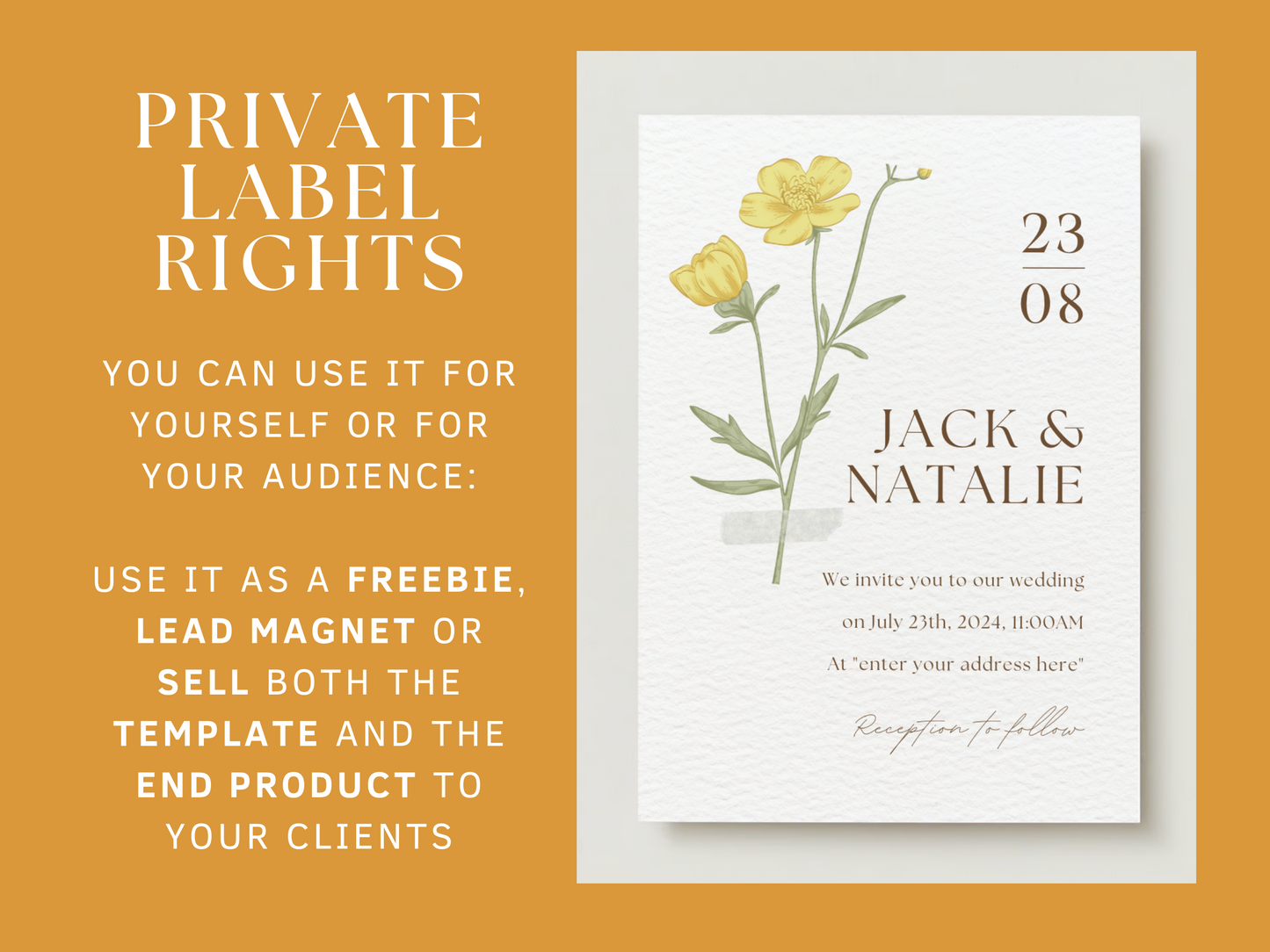 PLR Wedding Invitation Templates