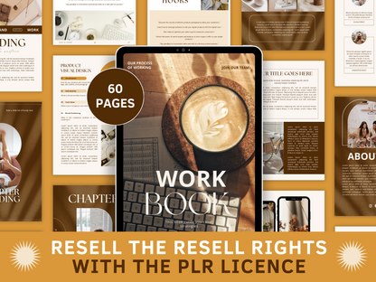 eBook Template PLR for resell, Editable in Canva, Workbook pages included