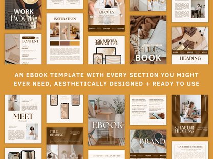 eBook Template PLR for resell, Editable in Canva, Workbook pages included