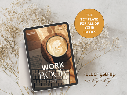 eBook Template PLR for resell, Editable in Canva, Workbook pages included