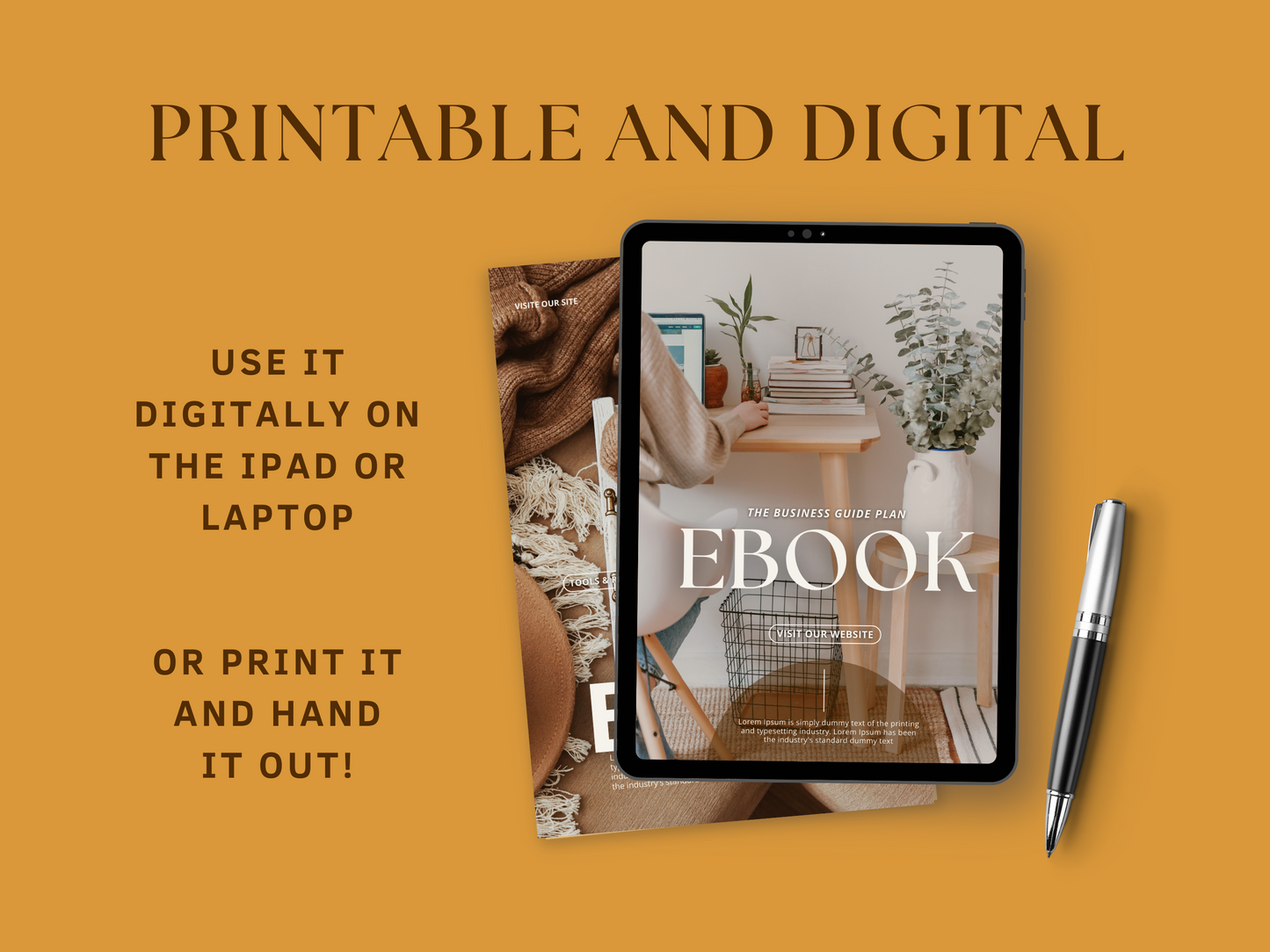 eBook Template PLR for resell, Editable in Canva, Workbook pages included