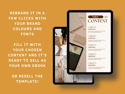 eBook Template PLR for resell, Editable in Canva, Workbook pages included