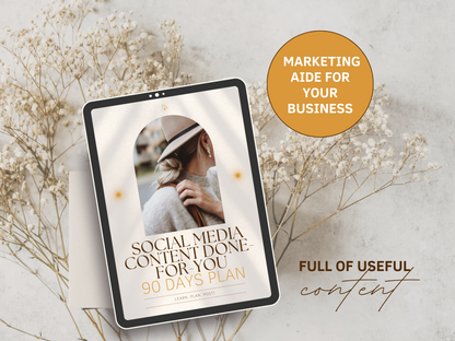 Social Media Content done-for-you PLR eBook, a marketing aide for your business. It's full of useful content!