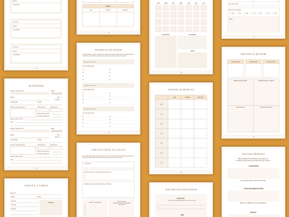 TikTok content planner template