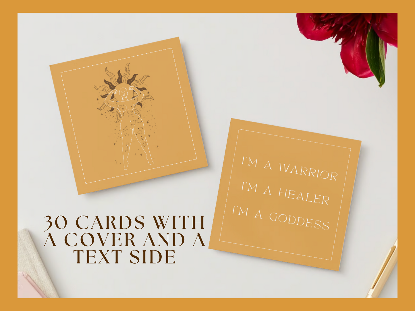 PLR Women Empowerment Affirmation Cards