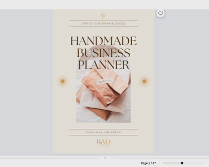 Handmade Business Planner Resell Rights