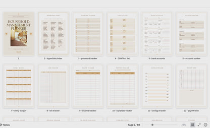 Household and Family Management Binder