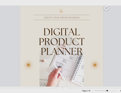 Digital product planner template for iPad