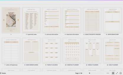 ADHD Digital Planner for Resell