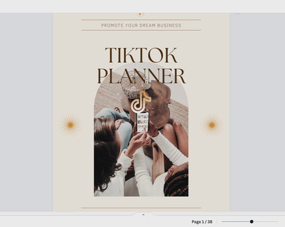 TikTok content planner template