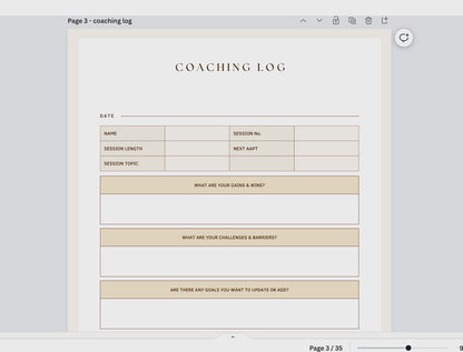 Coaching Tools Worksheets to Resell