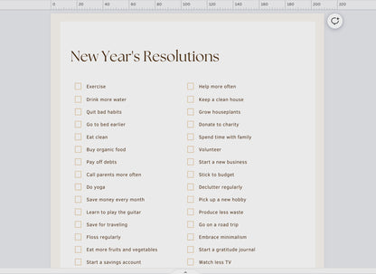 New Year Resolutions Tracker